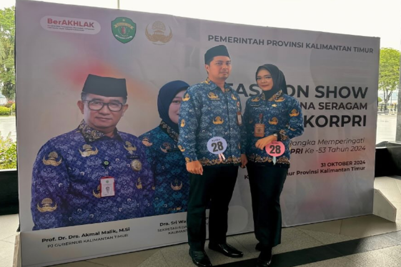 ASN Dinas PPKUKM Prov. Kaltim Ikuti Lomba Fashion Show HUT Korpri ke-53, Rayakan HUT Korpri ke-53