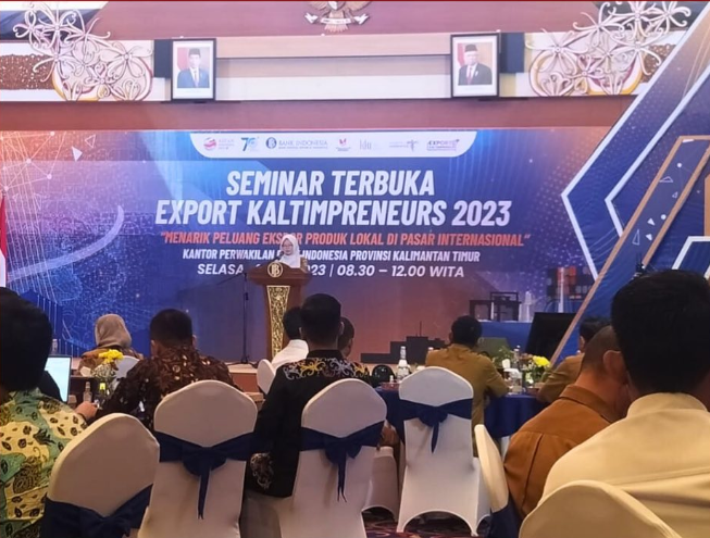 Plt. Kadis PPKUKM Kaltim Hadiri Seminar Terbuka Export Kaltimpreneurs 2023