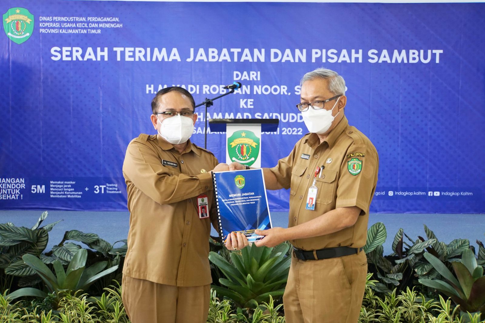 Serah Terima Jabatan dan Pisah Sambut Kepala Dinas Perindgakop UKM Prov. Kaltim